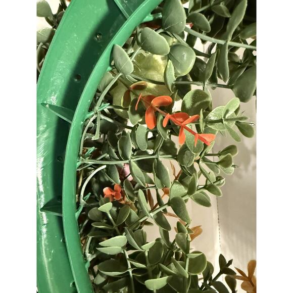 Pumpkin, Eucalyptus, Flower Wreath Farmhouse Decor Thanksgiving Autumn Party - Picture 11 of 11